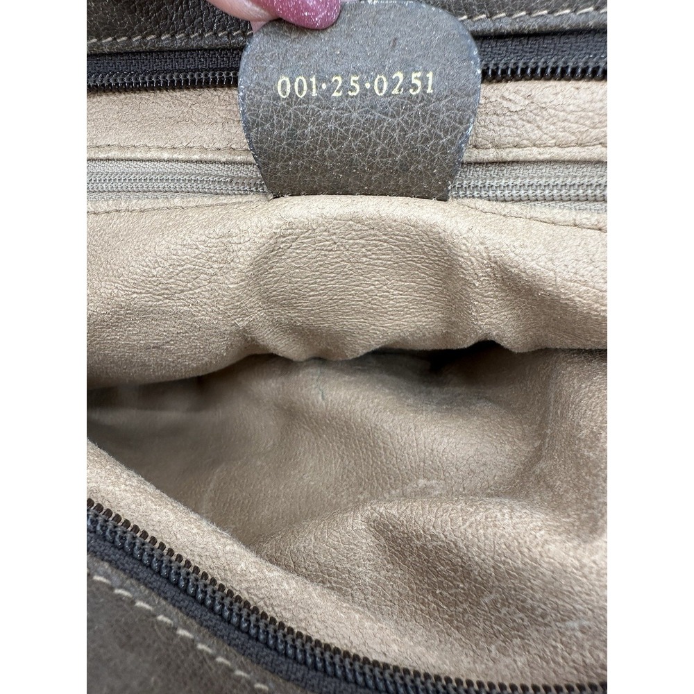 Vintage GUCCI Brown GG PVC Canvas and Leather Crossbody Shoulder Bag 001 25 0251 - Picture 14 of 16